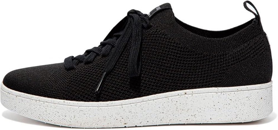 FITFLOP Women's Rally E01 Multi-Knit Trainers, Size US7 / EU38, Black. Buy