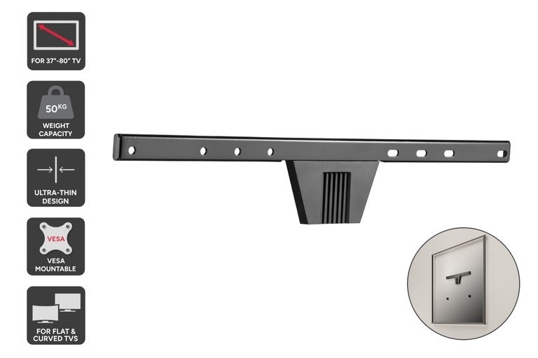 Kogan Thinline Ultra Slim Low Profile Fixed TV Wall Mount for 37" - 85" TVs