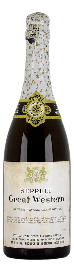Seppelt Great Western Champagne C63 1959 (1x 738mL), Great Western 5* Prov
