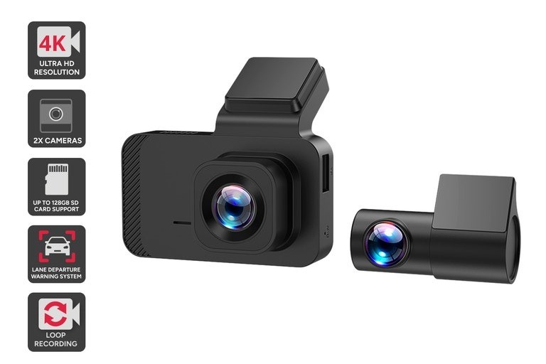 Kogan 4K Dual Dash Camera with ADAS & GPS (Front & Rear)