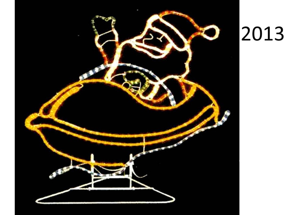 Christmas Light - Santa driving Speed Boat 87cm - NEW xm-2013