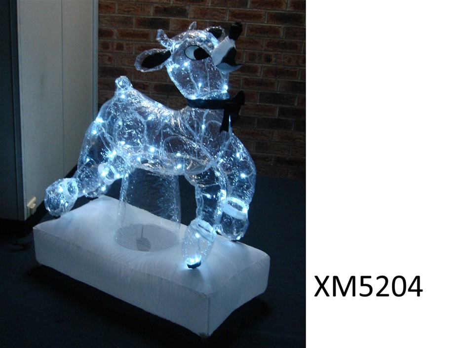 Christmas Light - Inflatable Reindeer with White LED lights - NEW xm-5204