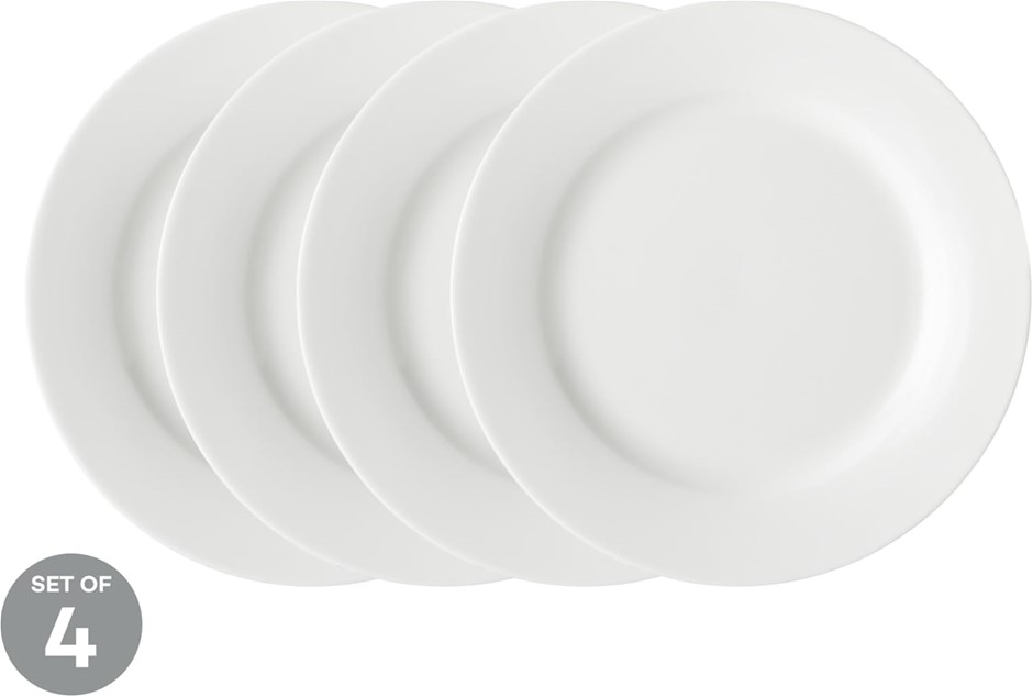 MAXWELL & WILLIAMS White Basics Rim Side Plate, 19cm Diameter (Set of 4)