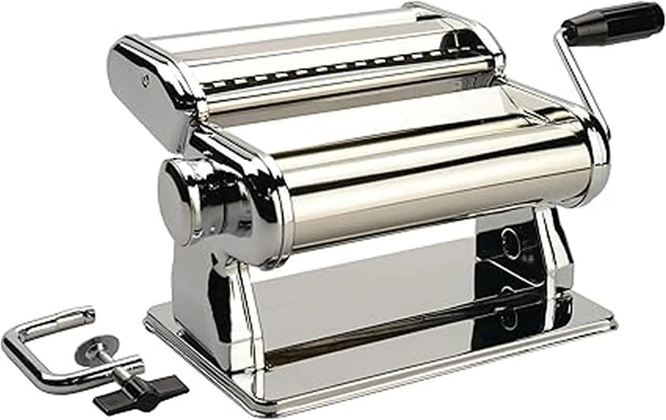 AVANTI Stainless Steel 180 mm Pasta Making Machine, Silver.