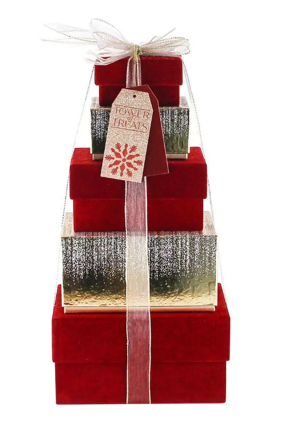 SIGNATURE Festive Tower of Treats Gift Set, Red Design. NB: 1 x Slightly Da