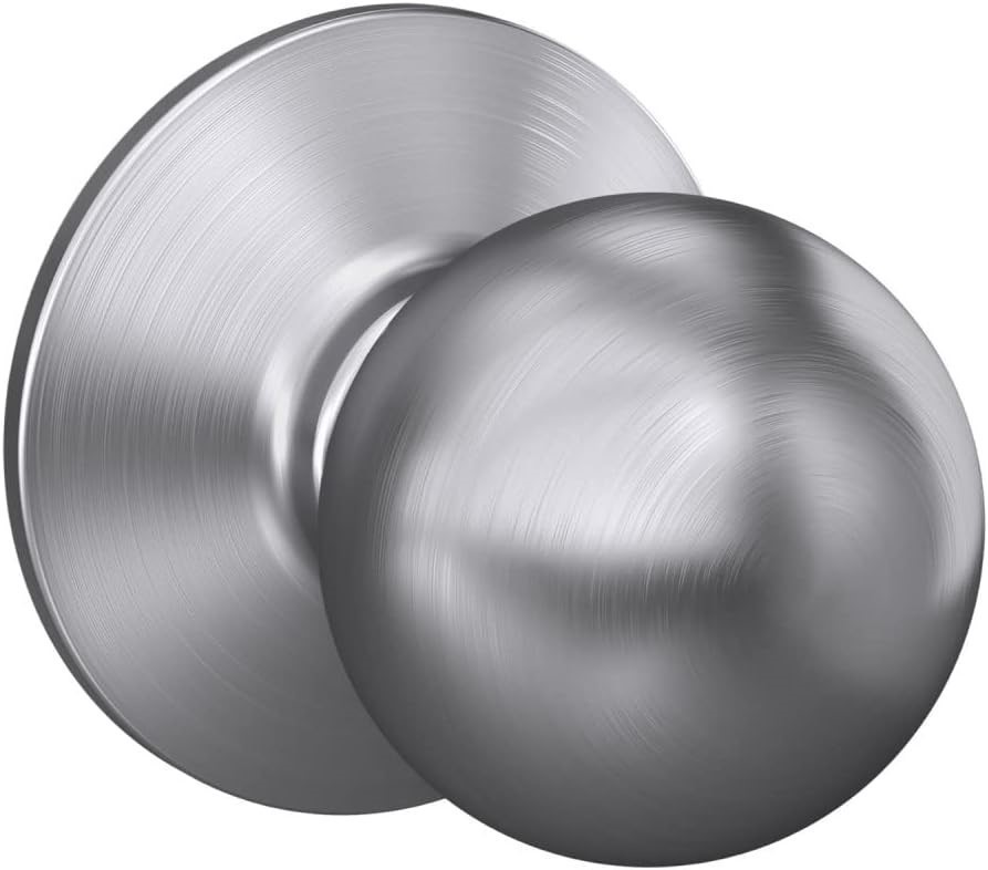 SCHLAGE F10CS V ORB 626 Orbit Light Commercial Passage Knob, Brushed Chrome