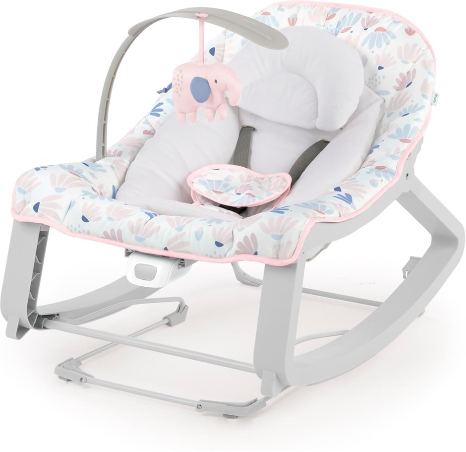 INGENUITY Keep Cozy 3-in-1 Baby Bouncer & Rocker with Vibrations and Toy Ba