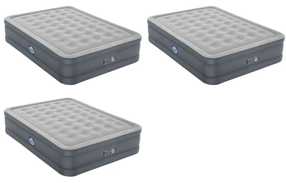 3 x SEALY Fortech Queen Airbed with Inbuilt Pump. Important Notice: