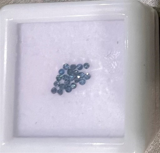 0.25 Carat Blue diamond various HPHT