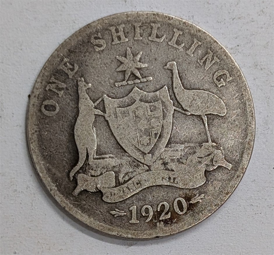1920 AUSTRALIA Silver King George V Shilling Coin