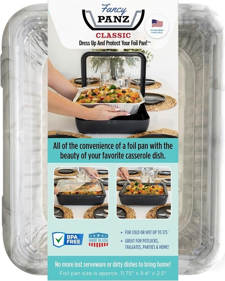 FANCY PANZ Classic Pan, Protect Your Foil Pan, Hot or Cold Food. Colour: Ma