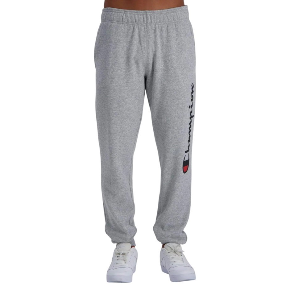 CHAMPION Men's Script Cuff Pant, Size L, Cotton, Oxford Heather, A1882G. B