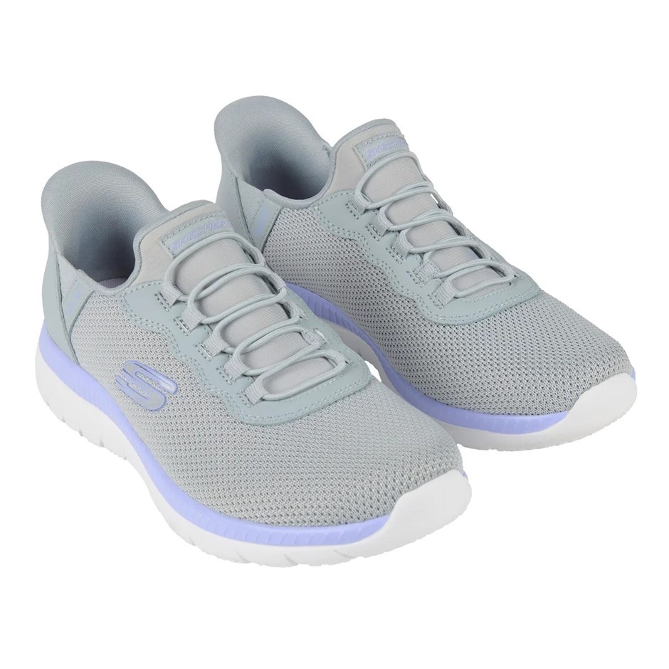 SKECHERS Women's Bountiful Shoes, Size US10, Grey/Lilac (GRY), 179207CS. B