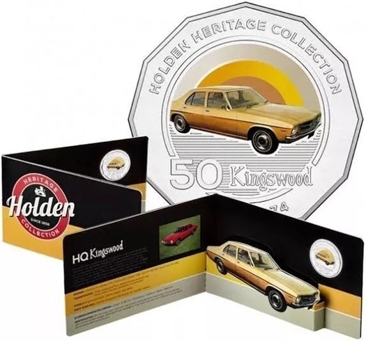2016 UNC 50c HOLDEN HERITAGE COLLECTION HQ Kingswood COIN ON CARD