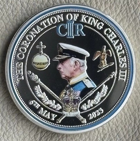 King Charles CRIII Commemorative 1oz 40mm Alloy Coronation Medallion