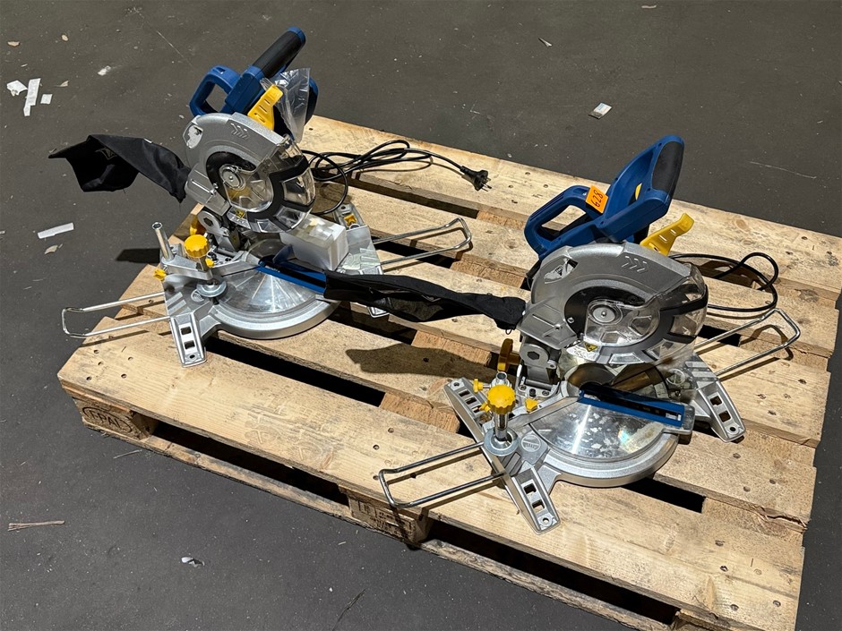 1400W Mitre Saw, Wood drop saw (Tested working and complete) x 2 units