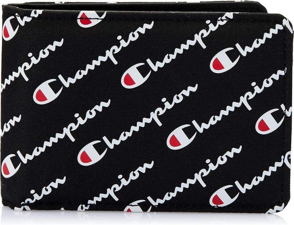 CHAMPION Graphic Wallet, One Size, Black/Scarlet Logo (001), CH3002AZ-001.