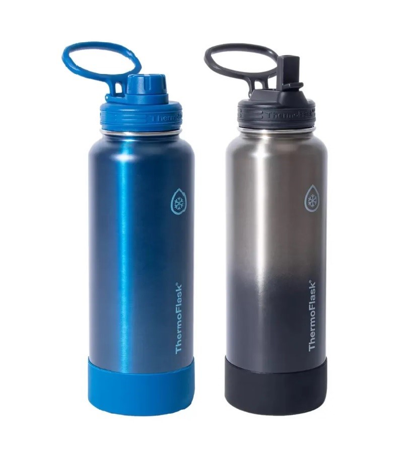 THERMOFLASK Double Insulated Wall Stainless Steel Bottles, 1.2L, Metallic G