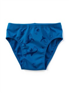 Racer Made With Water Reactive Fabric Showing Dolphin Print When Wet