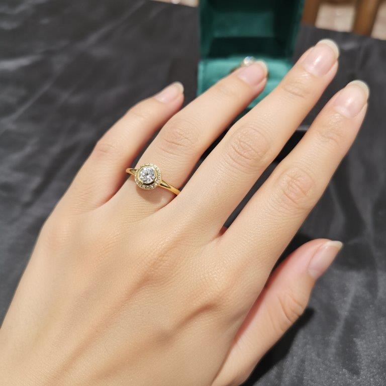 18K/Italy Solid Gold Filled Ring -(stamped 18K/Italy)-Warranty Quality