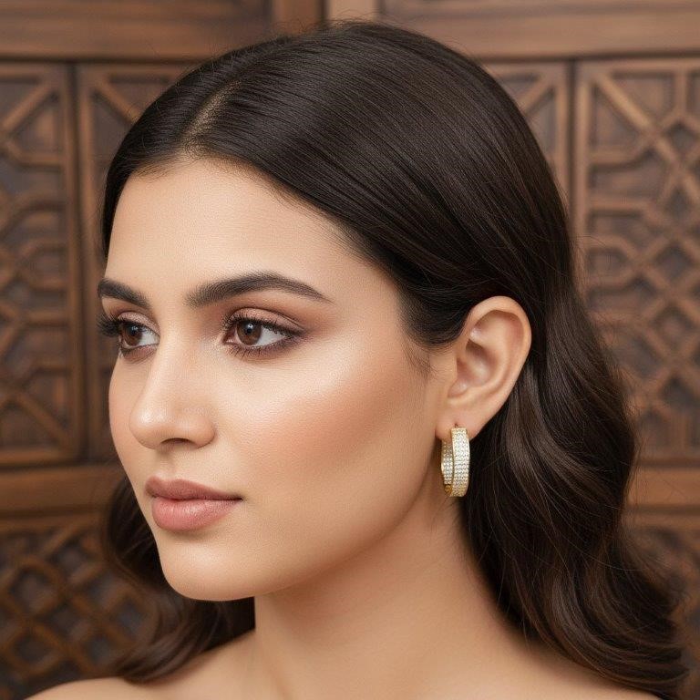 18KGold-filled/Italy Solid Gold Filled Earring -(stamped 18K/Italy)-Warrant