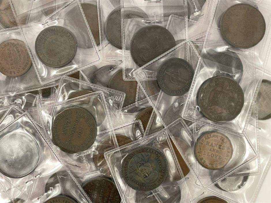 Approx. 58 x Assorted AU & NZ Penny Tokens