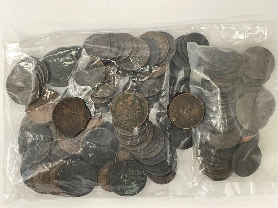 Approx. 148 x Asstd. AU & NZ Penny & Half Penny Tokens
