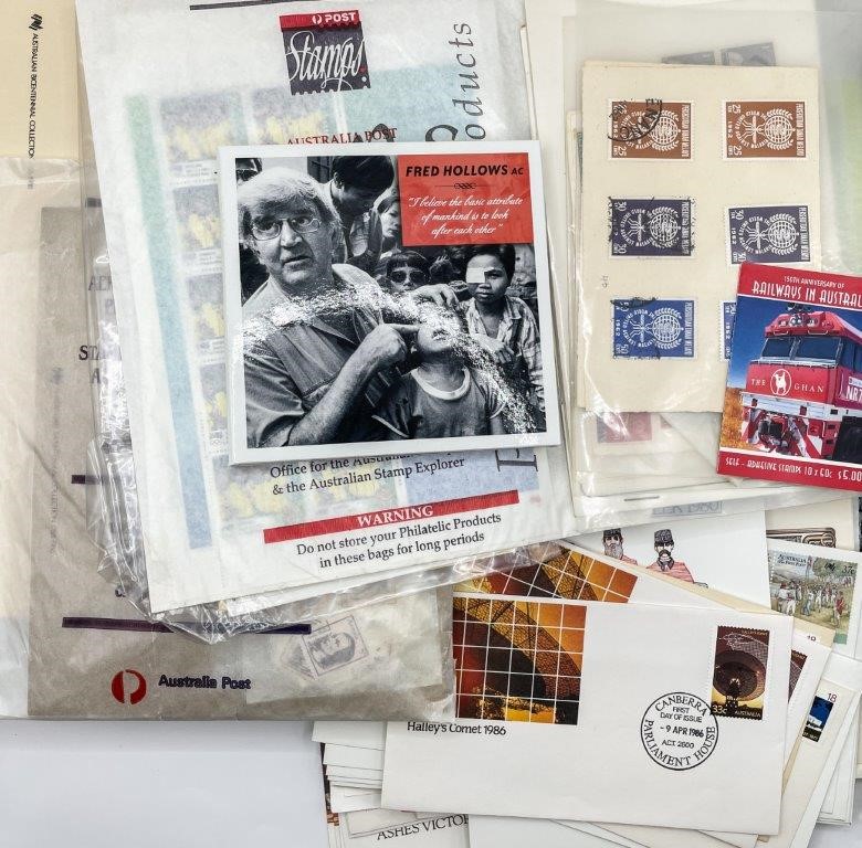 Approx.. 141 x Asstd AU & World - 1st Day Issues & Stamps, c.1980-2012