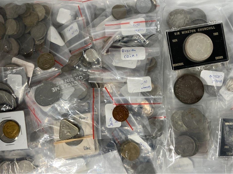 Large Collection of Asstd World coins incl Silver, c. Ancient-1900s