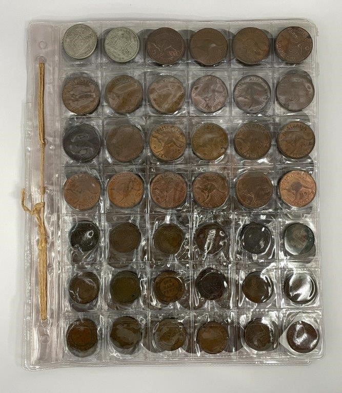 Approx. 262 x Asstd AU & NZ Pre-decimal Coins, Tokens, c.1855-1964