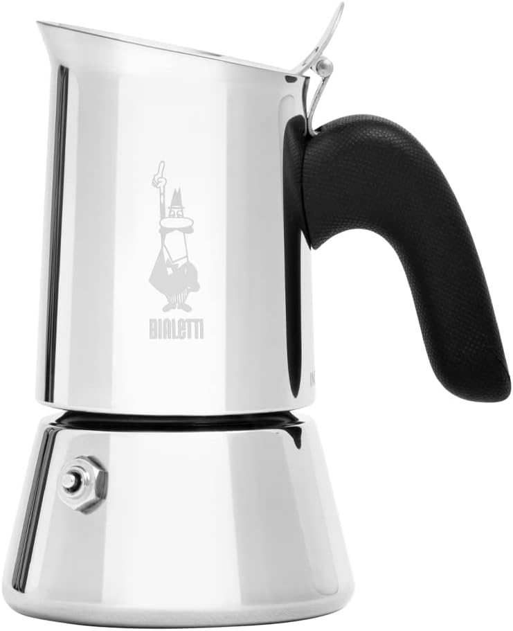 BIALETTI Stainless Steel New Venus Coffee Maker, 2 Cups Capacity, Silver.
