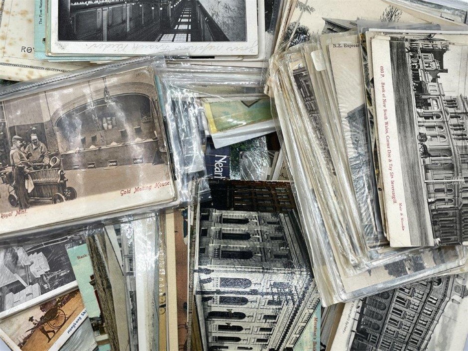 Approx. 398 x Asstd World Postcards Mostly of Banks & Post Offices