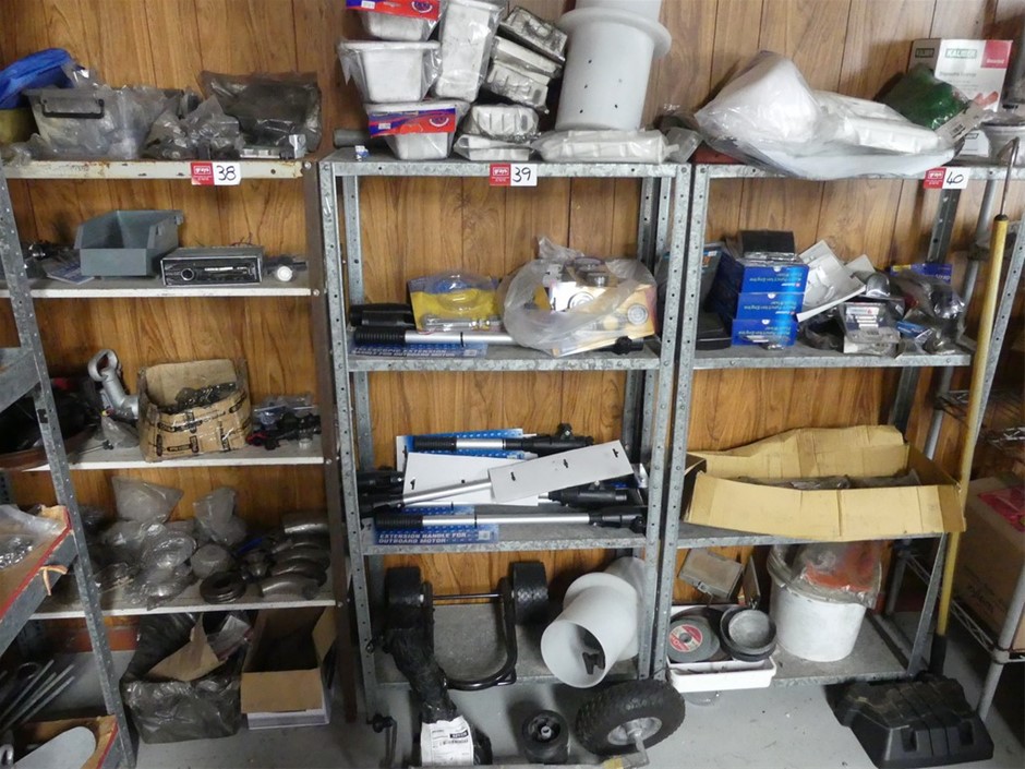 Boat Fittings (Unused) And Shelving Unit