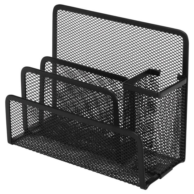 ESSELTE Mesh Desk Organiser, 175 x 80 x 135mm, Black.