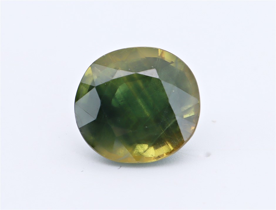 4.83 Carats Green-Yellow Sapphire