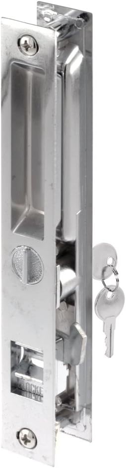 SLIDE-CO liding Door Handle Set with Flush Locking Latch, Chrome Plated. Mo