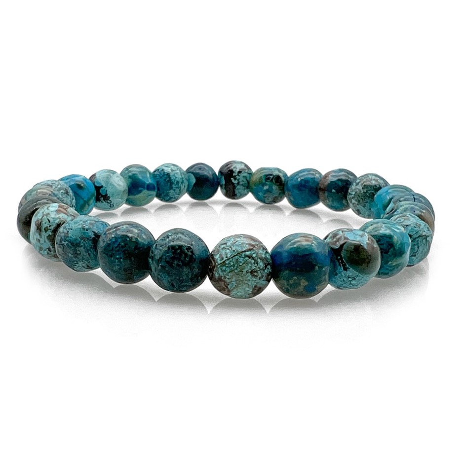 Men's Rough Cut 8mm Jasper Beaded Bracelet