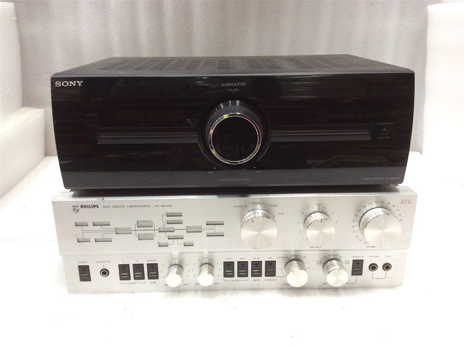Sony TA-KMSW500 Power Amplifier + Philips High Fidelity Laboratories