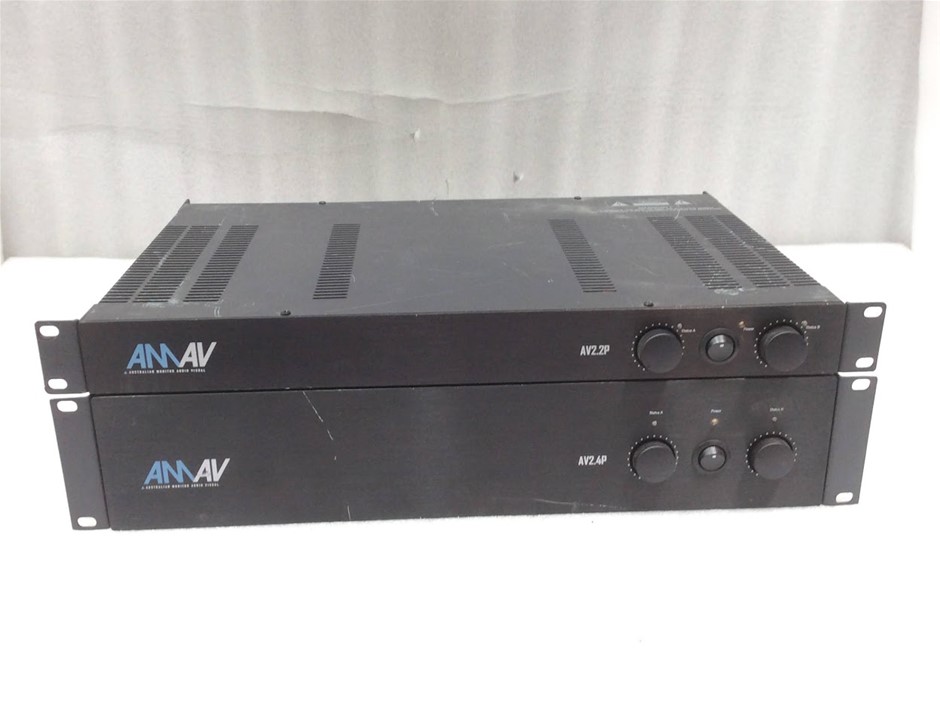 AMAV AV2.4P and AV2.2P Professional Power Amplifier (Lot of 2)