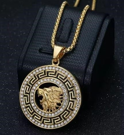 Italy 925 Silver Hip Hop Men's Necklace (Stamps)-Free Chain