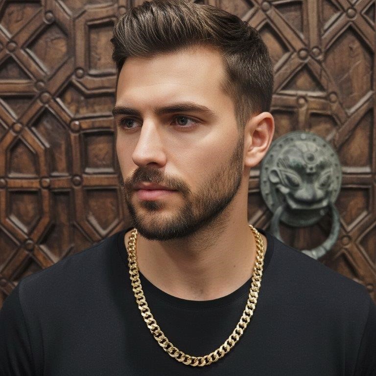 18KGoldFilled /Italy Stamped Cuban Chain -60cm