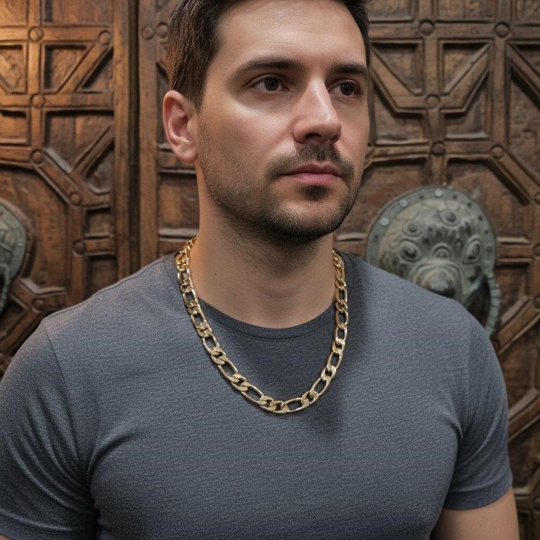 18KGoldFilled /Italy Stamped  Figaro Chain -60cm