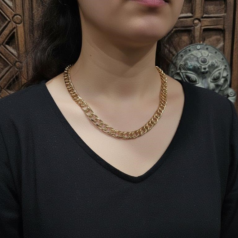 18KGoldFilled /Italy Stamped  Cuban Chain -50cm