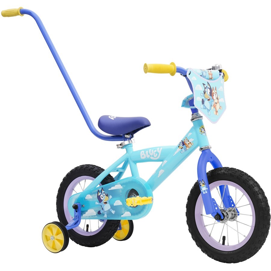 Bluey Bike 30cm with Training Wheels. NB: Contains 2 Left Pedals.