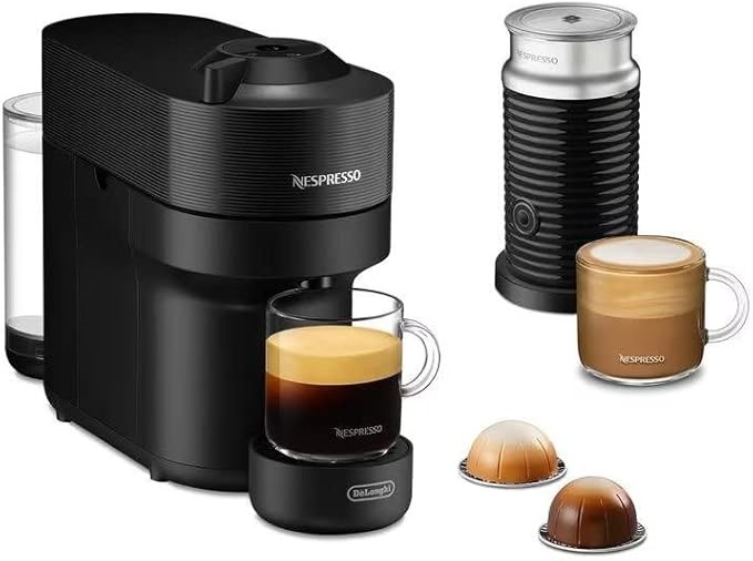 DELONGHI Nespresso Vertuo Pop and Aeroccino 3 ENV90.BAE, Capsule Coffee Mac