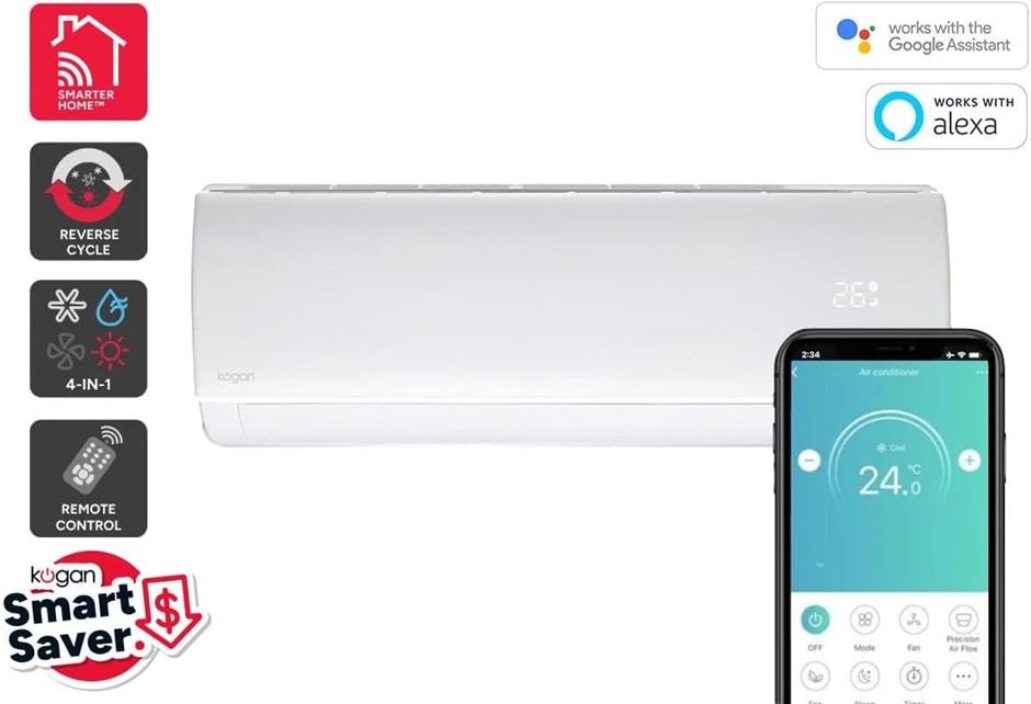 KOGAN SmarterHome™ 2.6kW Inverter Split System Air Conditioner (Reverse Cyc