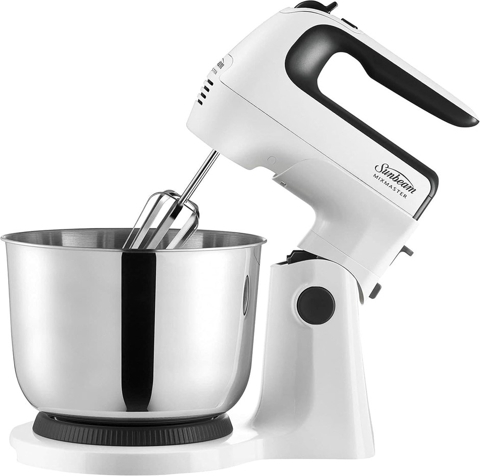 SUNBEAM Mixmaster Combo Pro Stand Mixer, 3.5 Litre Bowl Capacity, White.