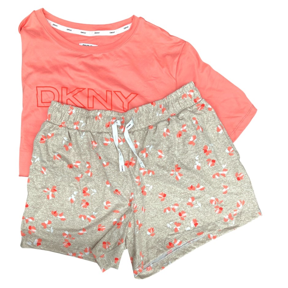 DKNY Women's 2pc PJ Set, Size L, Coral. Buyers Note - Discount Freight Rat