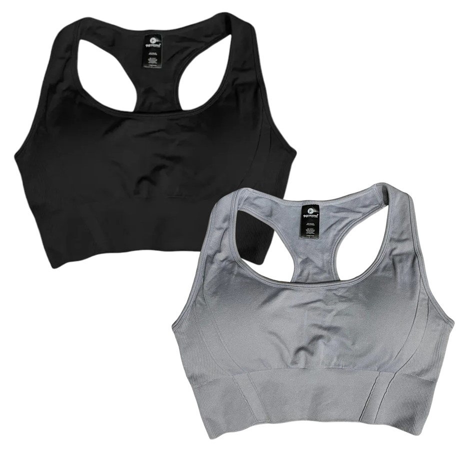 4 x 90DEGREE Women's Seamless Sports Bras, Size M, Assorted Colours. NB: im