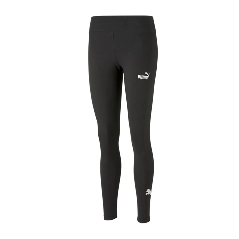 2 x PUMA Women's ESS+ Logo Power Leggings, Size XL, 95% Cotton, Black (01),